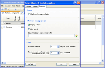 Options - Smart Bluetooth Marketing software